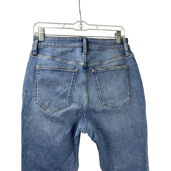 MADEWELL Women's Size 29 Curvy Kick Out Crop Jeans Blue Straight Leg NO697 - Picture 10 of 13